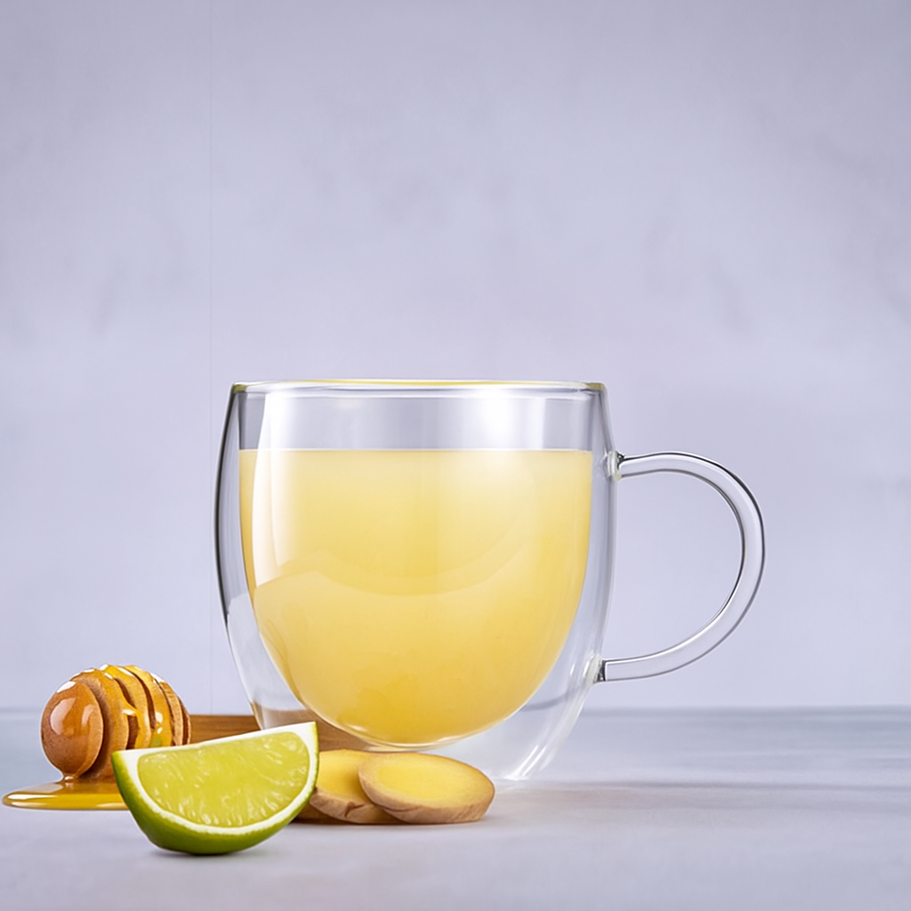 Ceai ghimbir cu miere și lime